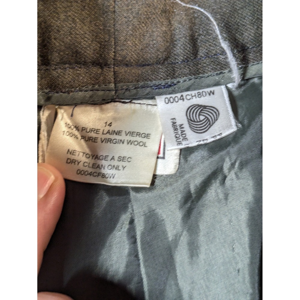 Pierre Cardin Women's Wool Pleated Pants Size 14‎ Gray Tailored Office Career - Picture 5 of 6